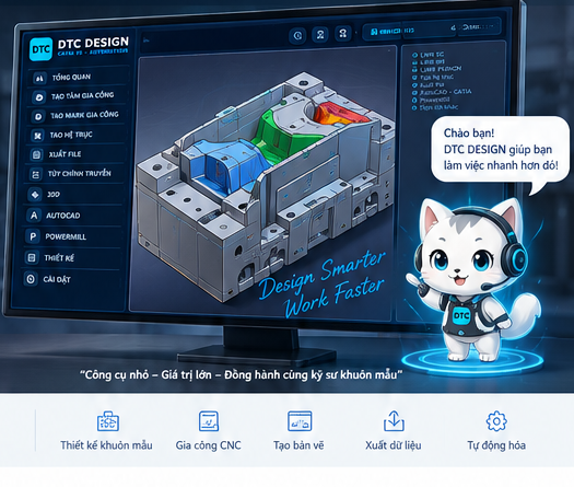 DTC DESIGN hỗ trợ tự động hóa CAD/CAM